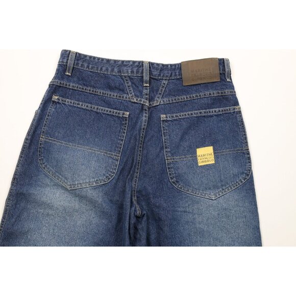 Vintage 90s Marithe Francois Girbaud Mens 32 Spell Out Baggy Denim Jean Shorts - Picture 9 of 12